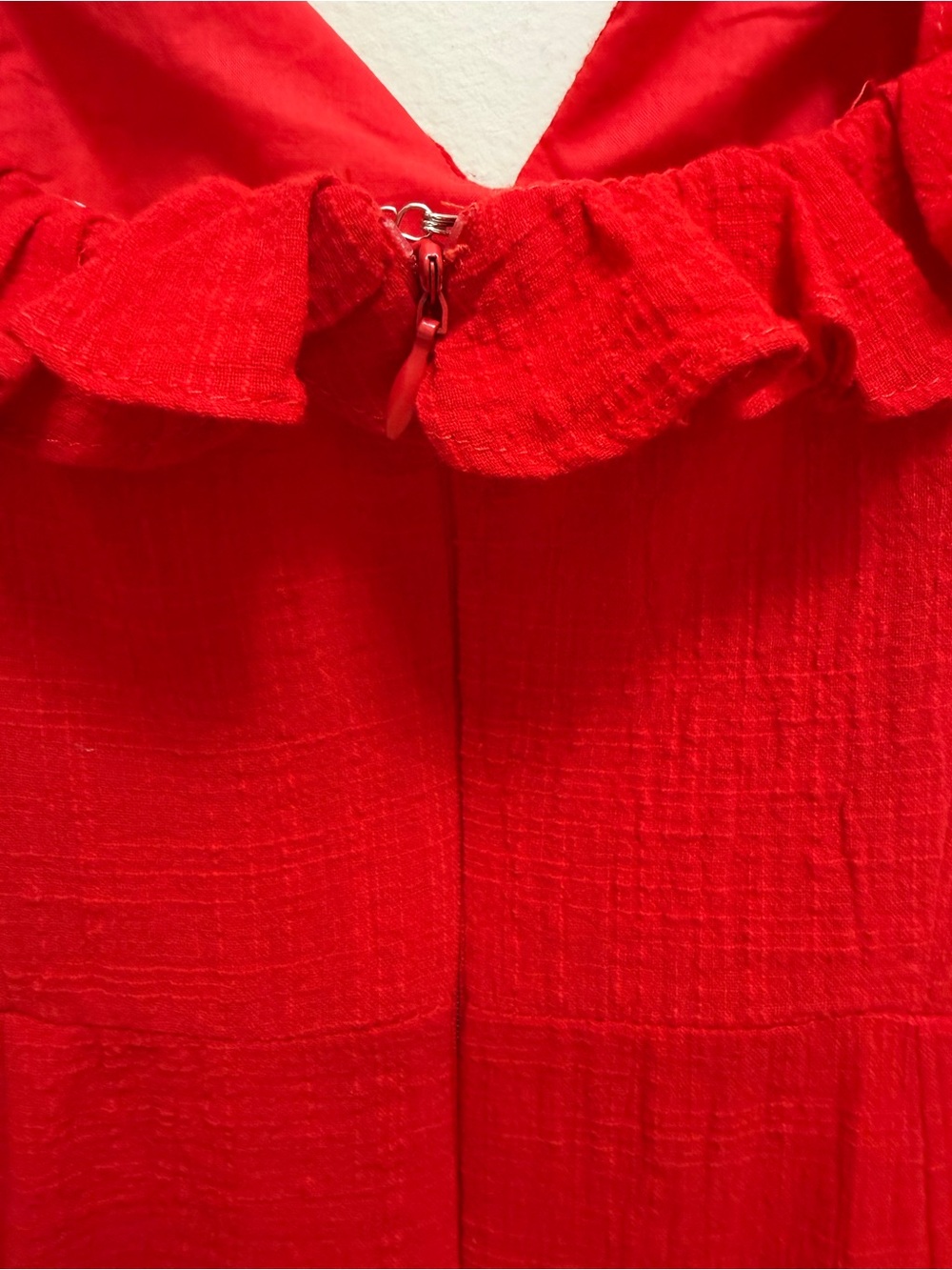Selfie Leslie Ruffle Mini Dress Strapless Red Size M NWT NEW - Picture 8 of 11